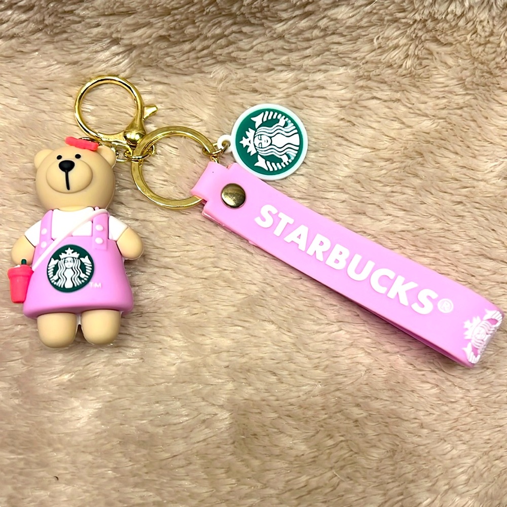 FUN & CUTE Pinky Bear The Barista Key Holder - Picture 2 of 4